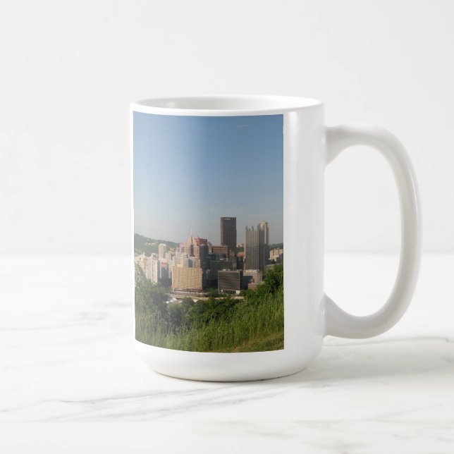 Panorama von Pittsburgh Kaffeetasse (Rechts)