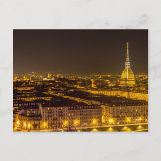 Panorama von Turin mit Maulwurm Antonelliana in de Postkarte