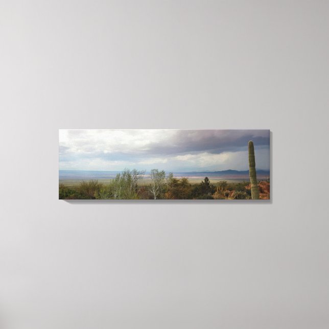 Panoramaaussicht auf Arizona Monsun Landschaft Leinwanddruck (Vorderseite)