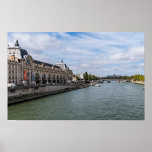 Panoramaaussicht auf das Musee d'Orsay von Pont Ro Poster