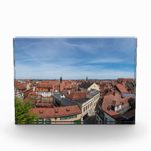 Panoramaaussicht auf die Altstadt von oben in Bamb Fotoblock