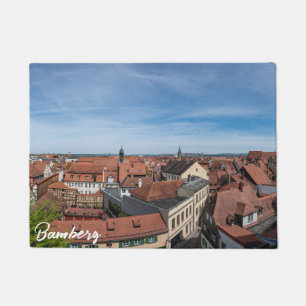 Panoramaaussicht auf die Altstadt von oben in Bamb Fußmatte