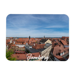 Panoramaaussicht auf die Altstadt von oben in Bamb Magnet