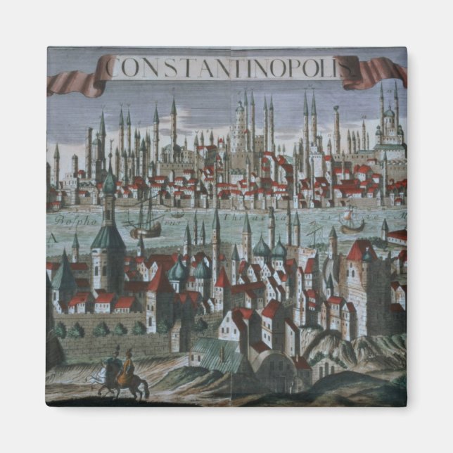 Panoramaaussicht auf Konstantinopel, Ende des 18.  Magnet (Vorne)