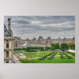 Panoramaaussicht Museo du Louvre Poster