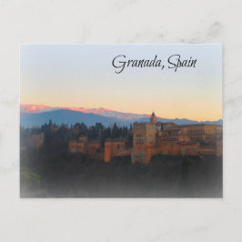 Panoramablick auf den Sonnenuntergang von Alhambra Postkarte