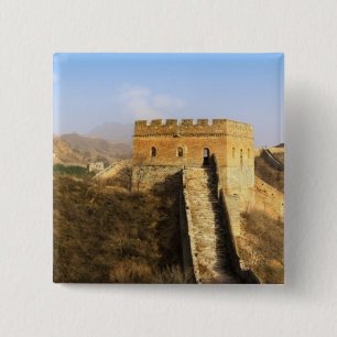 Panoramablick auf die Chinesische Mauer, China 2 Button