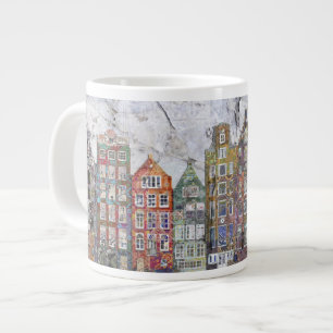 Panoramablick auf die holländischen Häuser Jumbo-Tasse