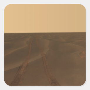Panoramablick der Ebenen von Meridiani Quadratischer Aufkleber