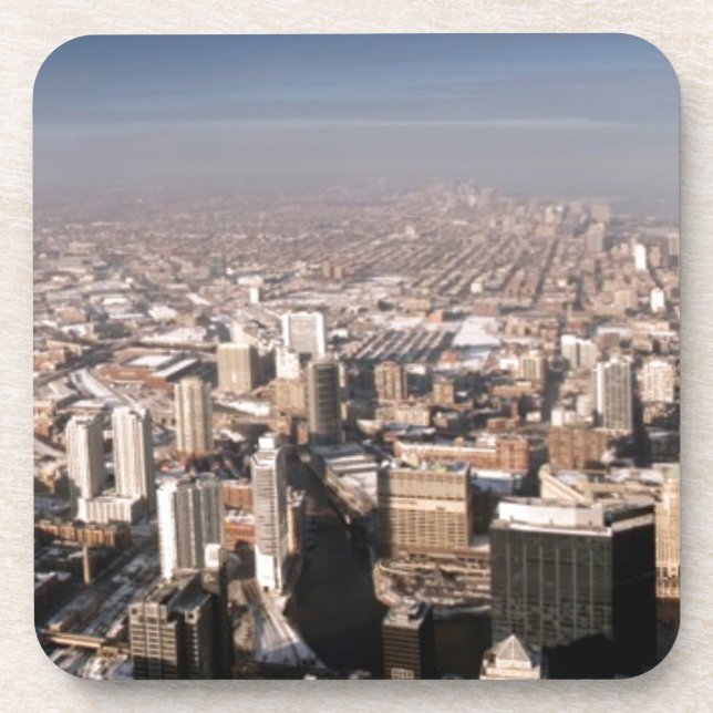 Panoramablick der Stadt Untersetzer (Vorderseite)