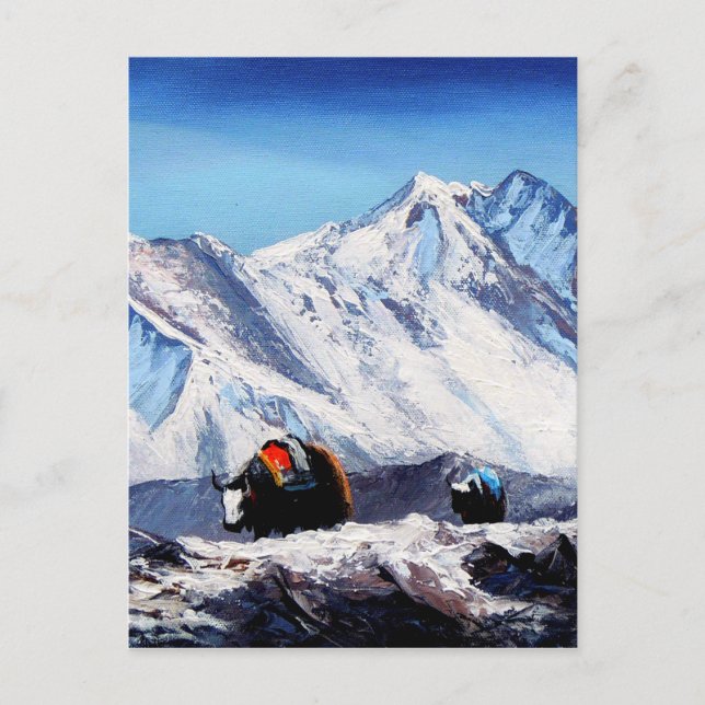 Panoramablick des Everest-Gebirgsniedriges Postkarte (Vorderseite)