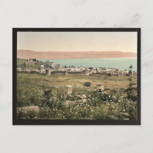 Panoramablick, Tiberias, Heiliges Land, (d.h. Isra Postkarte