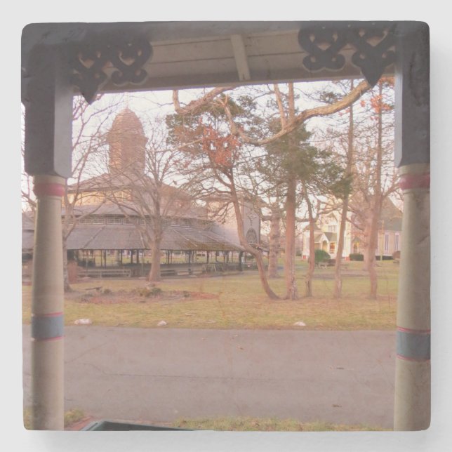Panoramablick vom Porch - Martha's Vineyard Steinuntersetzer (Vorderseite)