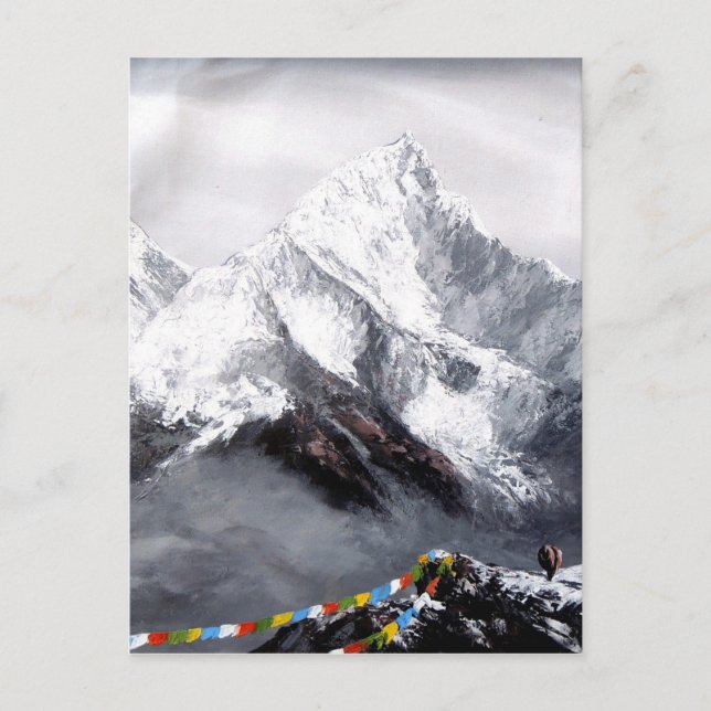 Panoramablick von Everest-Berg Postkarte (Vorderseite)