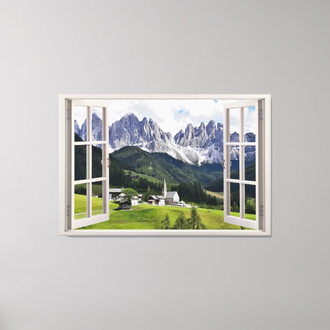 Panoramablick von Ihrer Zuhause aus auf die Berge Leinwanddruck (Vorderseite)