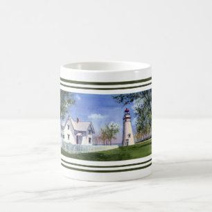 Panoramablick von Marblehead Leuchtturm Kaffeetasse