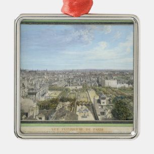 Panoramablick von Paris in Richtung zum Norden, Silbernes Ornament