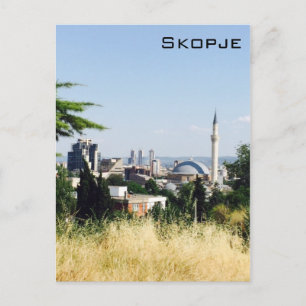 Panoramablick von Skopje Postkarte
