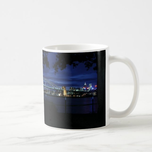 Panoramablick von Sydney-Hafen Kaffeetasse (Rechts)