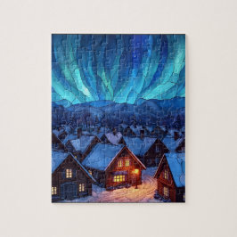 Panoramabuntglas Winterdorf