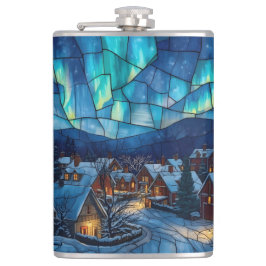 Panoramabuntglas Winterdorf Flachmann