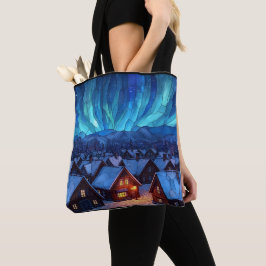 Panoramabuntglas Winterdorf Tasche