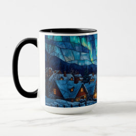 Panoramabuntglas Winterdorf Tasse