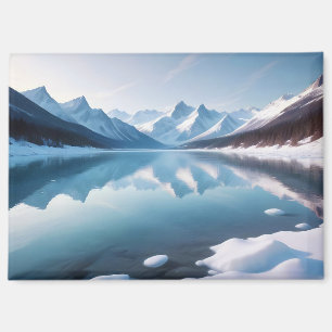 Panoramalandschaft Berge Bergsee Ruhe Magnet