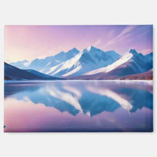 Panoramalandschaft Berge Bergsee Ruhe Magnet