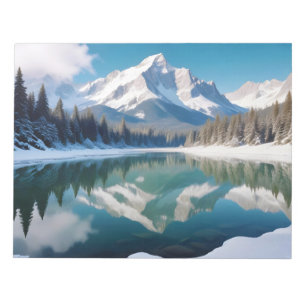 Panoramalandschaft Berge Bergsee Ruhe Notizblock