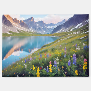 Panoramalandschaft Berge Malerische Natur Magnet