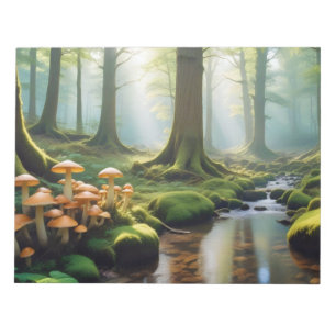 Panoramalandschaft Panoramablick auf den Naturwald Notizblock