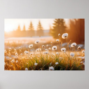 Panoramalandschaft Wiesen Natur Stille Landschaft Poster