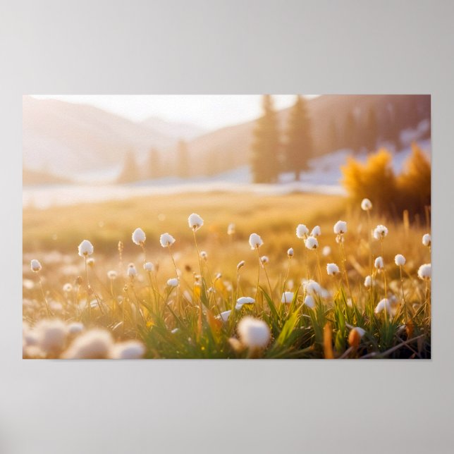 Panoramalandschaft Wiesen Natur Stille Landschaft Poster (Vorne)