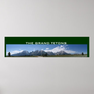Panoramaposter von Grand Tetons Poster