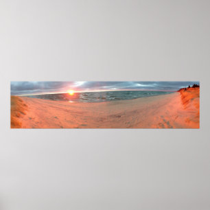 Panoramasee Michigan Sunset Poster