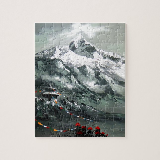 Panoramasicht auf das Everest Base Camp (Vertikal)