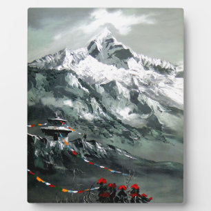 Panoramasicht auf das Everest Base Camp Fotoplatte