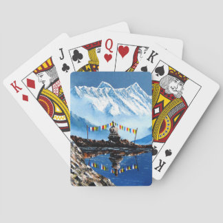Panoramasicht auf den Berg Nepal von Annapurna Spielkarten