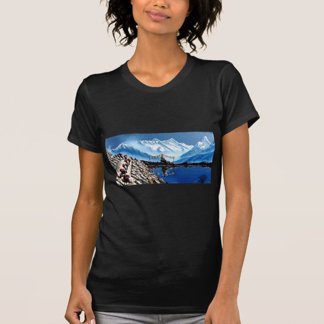 Panoramasicht auf den Berg Nepal von Annapurna T-Shirt (Vorderseite)