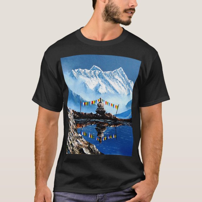 Panoramasicht auf den Berg Nepal von Annapurna T-Shirt (Vorderseite)