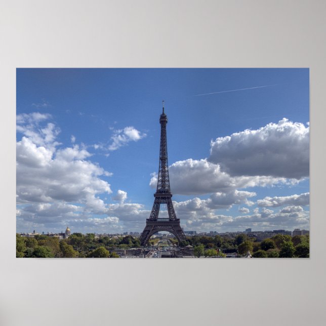 Panoramasicht auf den Eiffelturm - Paris Poster (Vorne)
