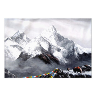 Panoramasicht auf den Everest Mountain Fotodruck