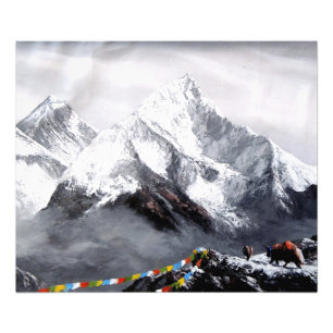 Panoramasicht auf den Everest Mountain Fotodruck