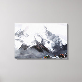 Panoramasicht auf den Everest Mountain Leinwanddruck