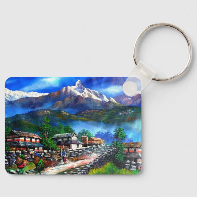 Panoramasicht auf den Everest Mountain Nepal Schlüsselanhänger (Vorderseite)