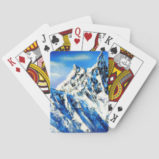 Panoramasicht auf den Gipfel des Everest Mountain Spielkarten