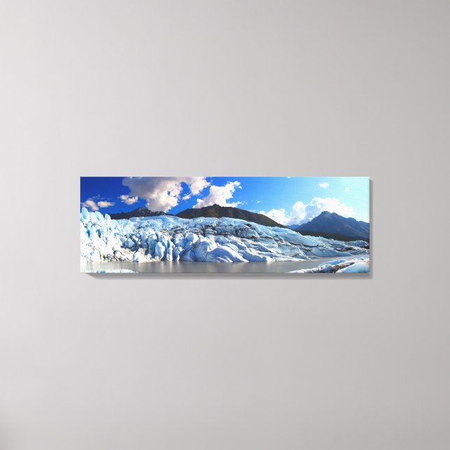 Panoramasicht auf den Matanuska-Gletscher, Alaska Leinwanddruck (Vorderseite)