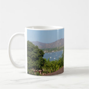 Panoramasicht auf den Strand von Flamingo, Costa R Kaffeetasse