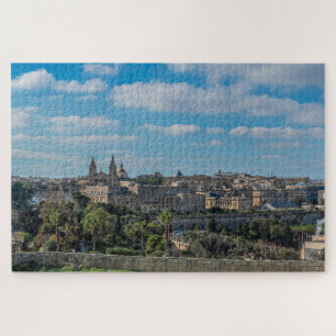 Panoramasicht auf die Altstadt von Valletta in Mal